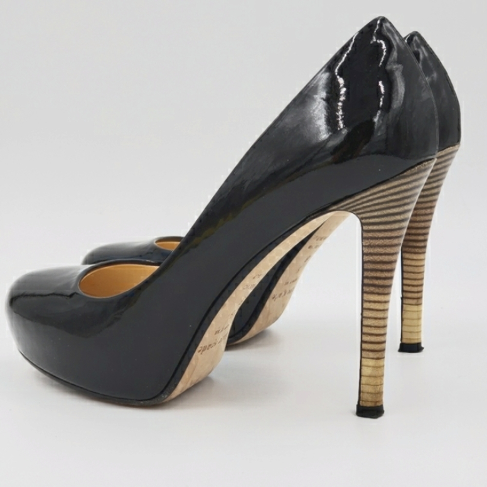 Kate Spade "Lori" Black Patent Leather Platform High Heel Size 5